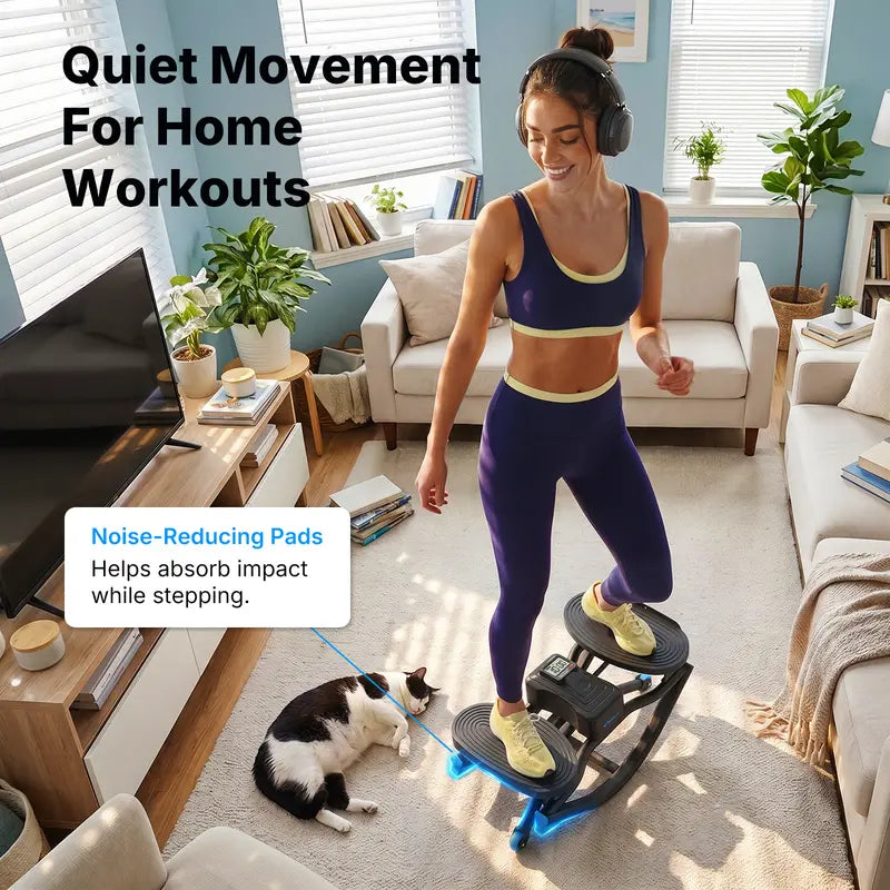 3D Motion Rocking Stepper Machine | 330 lbs Capacity Compact Home Workout Stepper