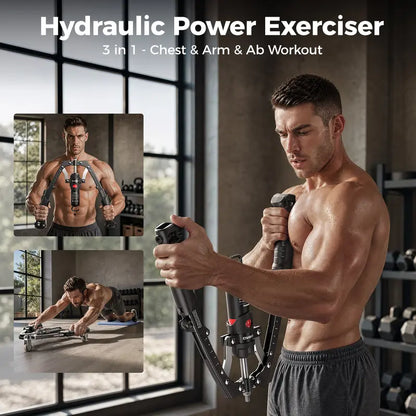 CT1 Adjustable Chest & Arm Trainer 22‑440lbs, 2‑in‑1 Ab Roller Home Gym Equipment for Men Women