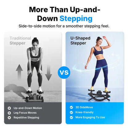 3D Motion Rocking Stepper Machine | 330 lbs Capacity Compact Home Workout Stepper
