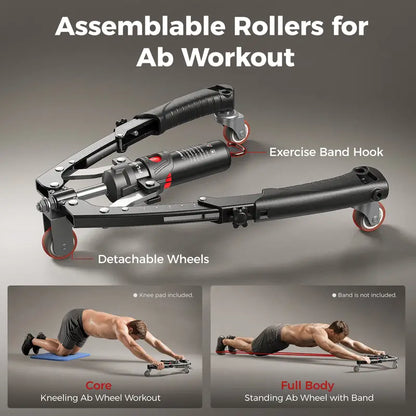 CT1 Adjustable Chest & Arm Trainer 22‑440lbs, 2‑in‑1 Ab Roller Home Gym Equipment for Men Women