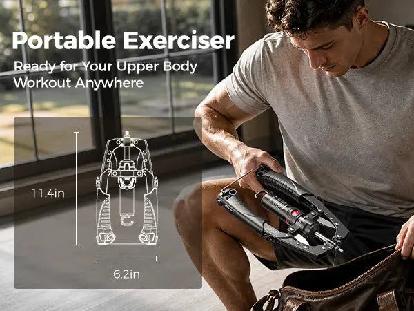 CT1 Adjustable Chest & Arm Trainer 22‑440lbs, 2‑in‑1 Ab Roller Home Gym Equipment for Men Women